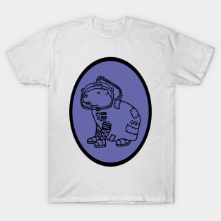 Space Capybara Sci Fi Astronaut Oval T-Shirt